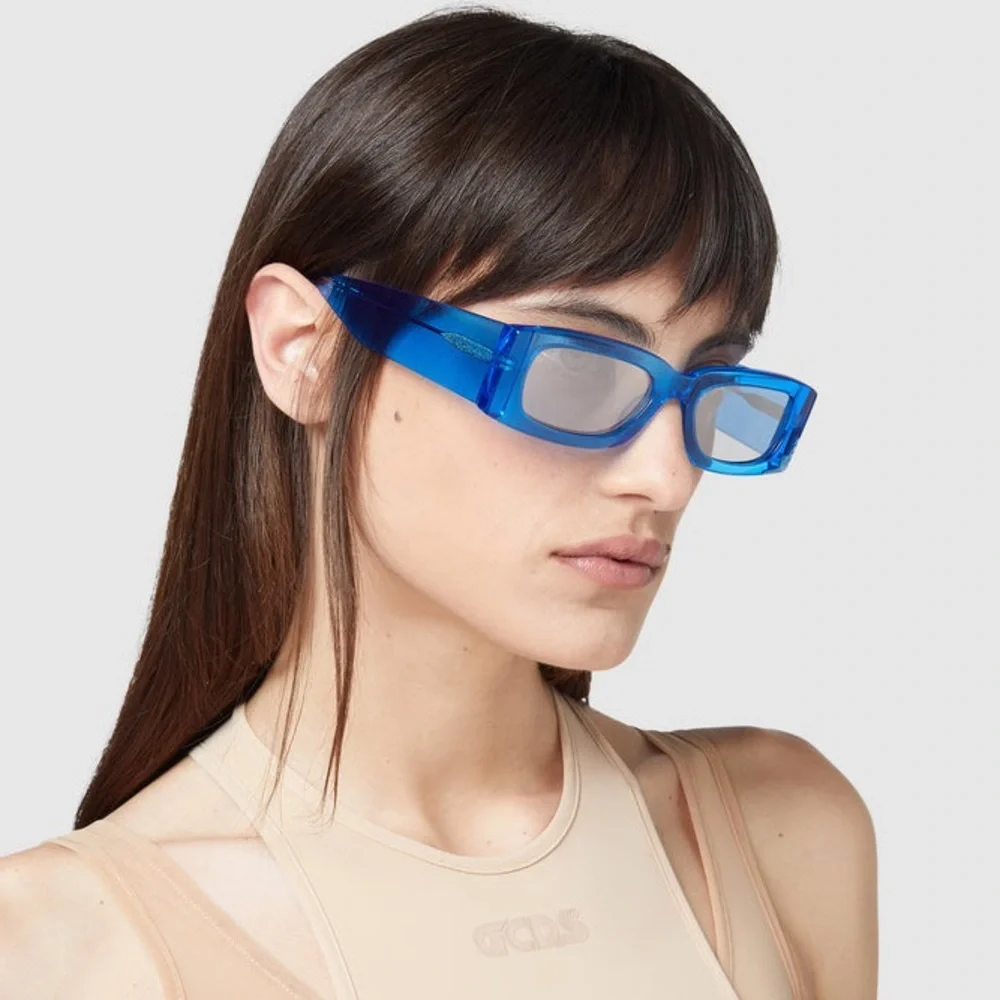 New Woman’s AJ Morgan Big Payback Super Oversized Light Blue Clear Sunglasses
